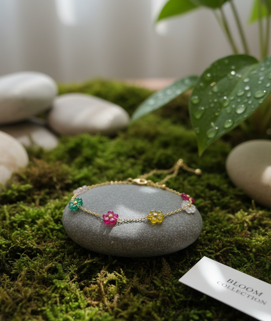 Bloom Garden Floral Beaded Bracelet