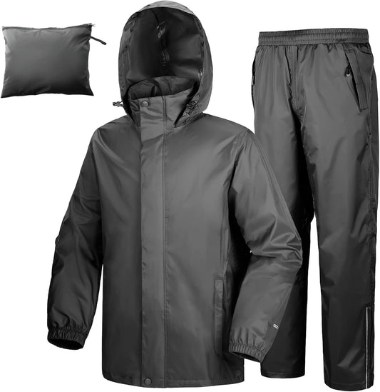 Premium Waterproof Rain Suit for Men & Women – EVA Rain Jacket & Trouser Set with Hood