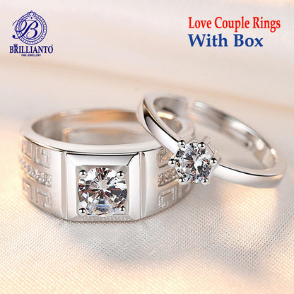 2 Pcs Adjustable Couple Rings Set