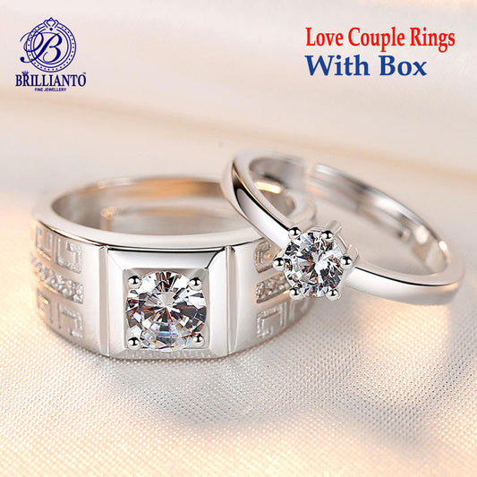 2 Pcs Adjustable Couple Rings Set