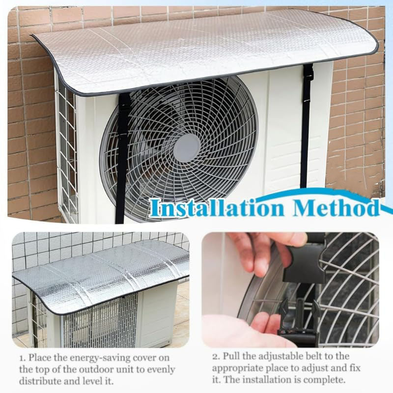 AC Outdoor Unit Protector – Premium Aluminium Cover with Security Straps