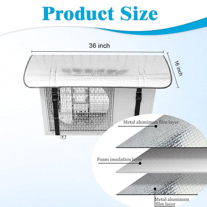 AC Outdoor Unit Protector – Premium Aluminium Cover with Security Straps