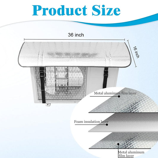 AC Outdoor Unit Protector – Premium Aluminium Cover with Security Straps