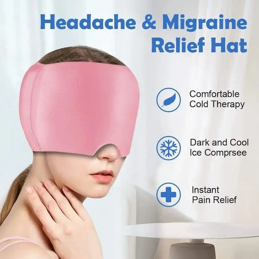 Migraine Relief Cap – Hot & Cold Therapy Gel Headache & Stress Relief Hat