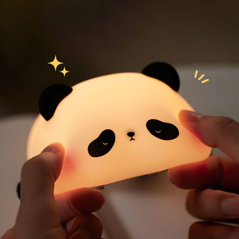Cute Panda Night Lamp – Soft Silicone LED Bedside Lamp for Kids & Home Decor