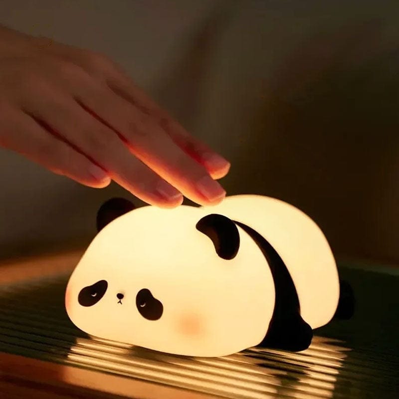 Cute Panda Night Lamp – Soft Silicone LED Bedside Lamp for Kids & Home Decor