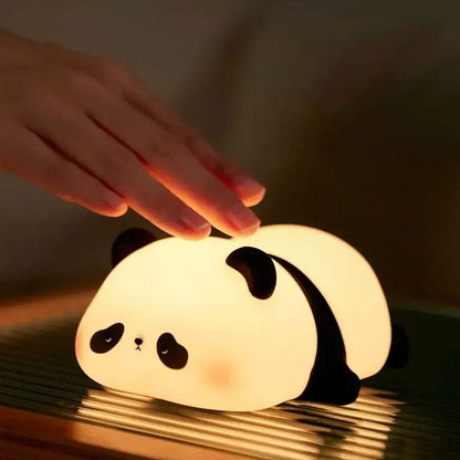 Cute Panda Night Lamp – Soft Silicone LED Bedside Lamp for Kids & Home Decor