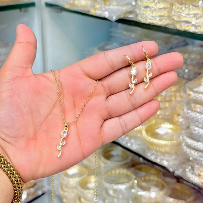 Combo Deal | Premium Tulip Pendant, Earrings & Bracelet with Free Delivery