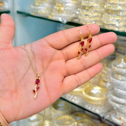Combo Deal | Premium Tulip Pendant, Earrings & Bracelet with Free Delivery