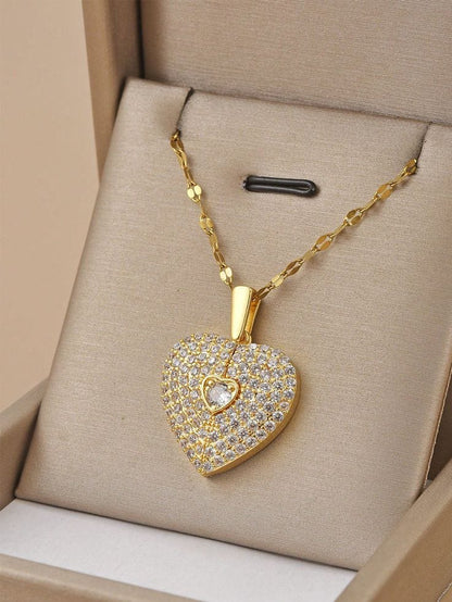 Limited Time Duo Jewelry Deal – Open Heart Pendant + Stone Bracelet + FREE Butterfly Pendant Necklace | ZaujMart
