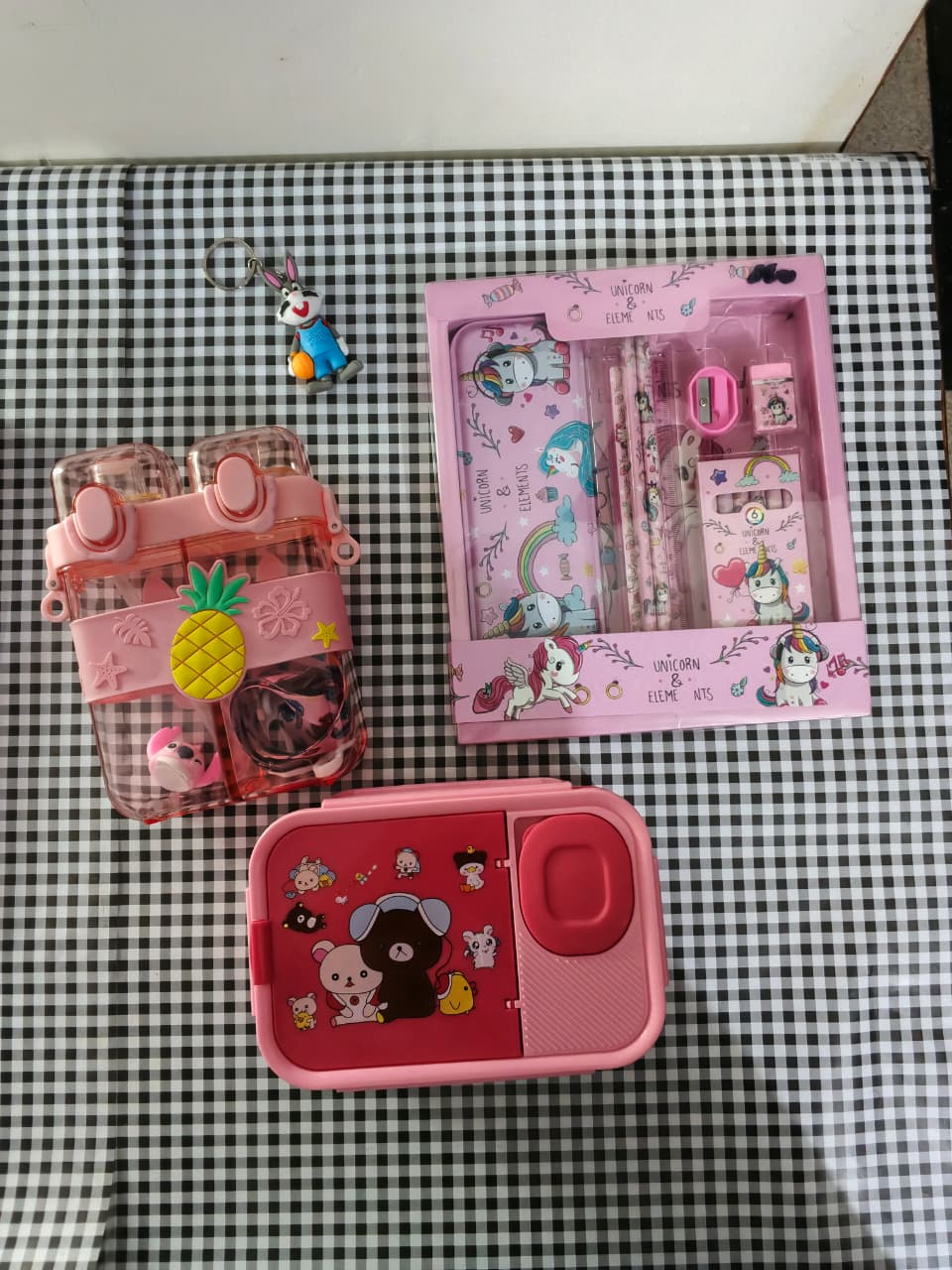 Back to School Deal for Kids – Lunch Box, Water Bottle & Stationery Set + Free Keychain