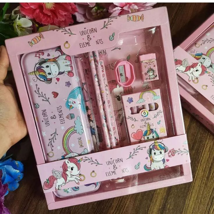Kids Stationery Set with Pencil Case & School Supplies – Cute Gift Set for Boys & Girls