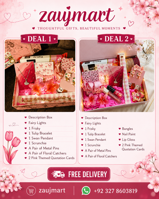 Premium Pink Gift Box for Her | Cute Jewelry & Beauty Gift Hamper with Free Delivery