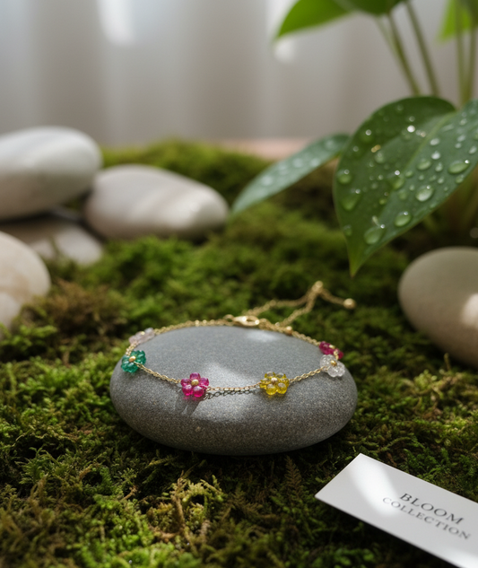 Bloom Garden Floral Beaded Bracelet