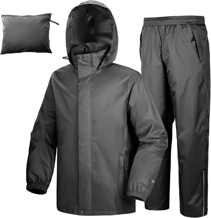 Premium Waterproof Rain Suit for Men & Women – EVA Rain Jacket & Trouser Set with Hood