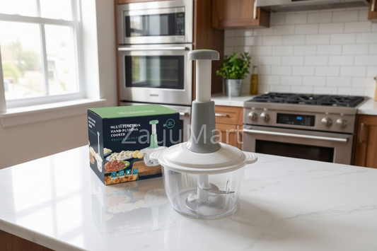 Manual Hand Push Chopper | Multifunctional Mixer/Press Cutter Vegetable & Meat Grinder