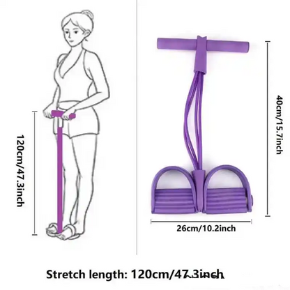 Latex Pedal Puller Rope Ab Exerciser for Tummy Trimmer