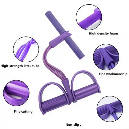 Latex Pedal Puller Rope Ab Exerciser for Tummy Trimmer