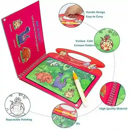 Magic Water Coloring Book – Reusable & Mess-Free Activity Book for Kids