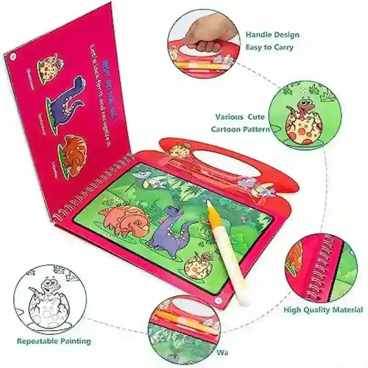 Magic Water Coloring Book – Reusable & Mess-Free Activity Book for Kids