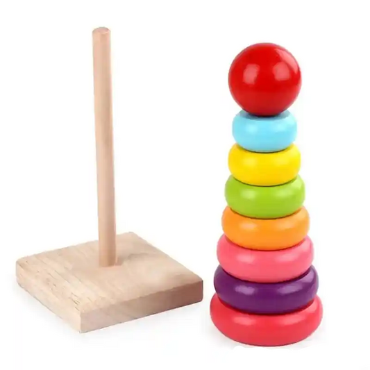 Wooden Rainbow Stacker – Creative Educational Toy for Kids